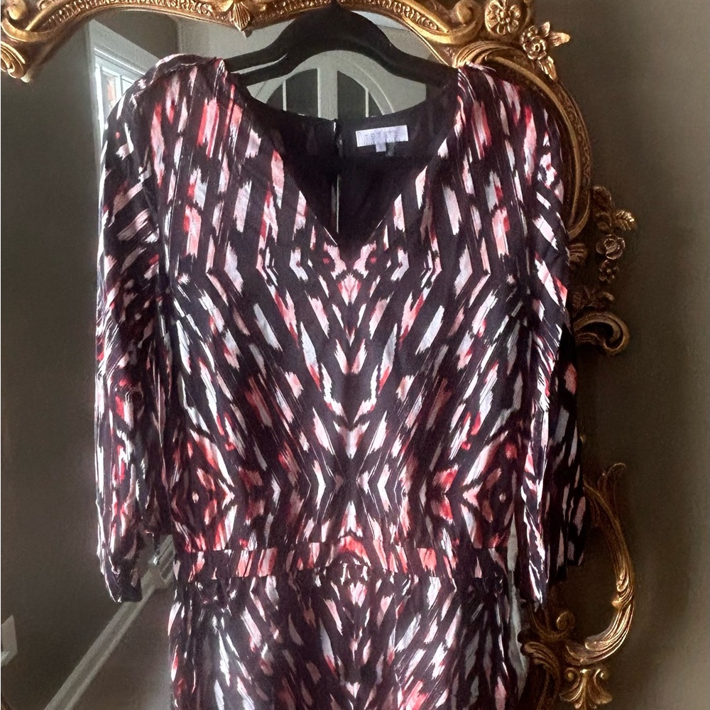 Elegant Black and Red Patterned Romper 1 State